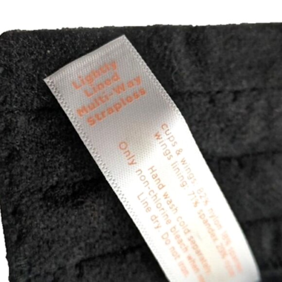 Lane Bryant Cacique Bra Multi Way Strapless Lightweight 38H Black w/ Straps - Picture 8 of 10